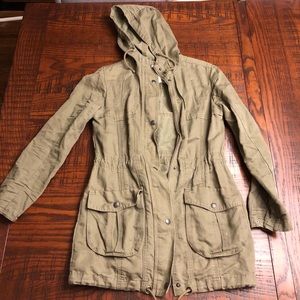 Army Green Trench Utility Jacket (Women’s S)